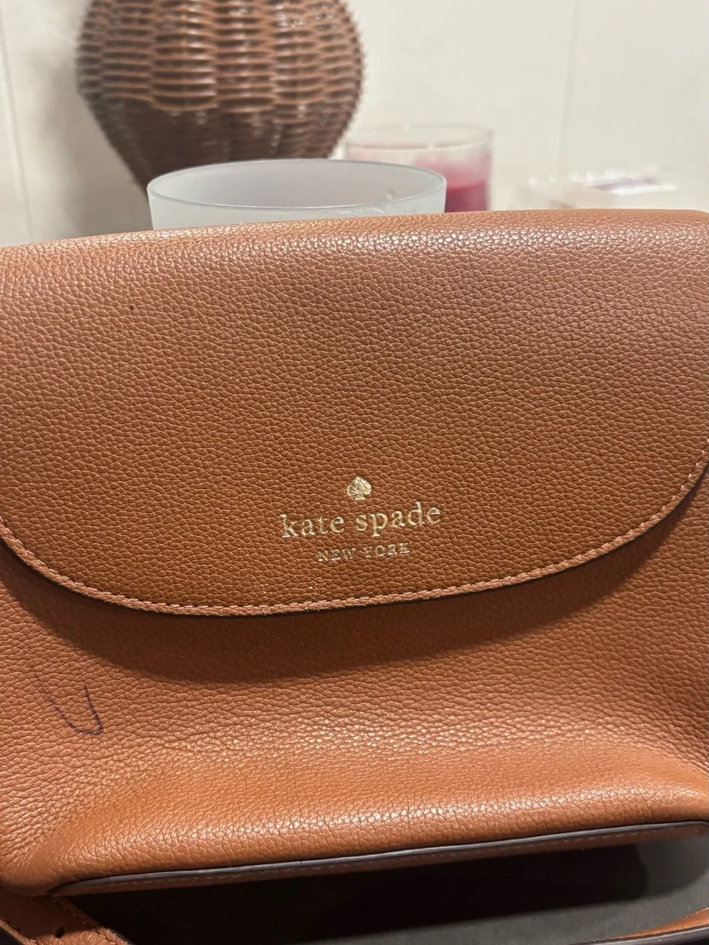kate spade Brown Pebbled Leather Crossbody Bag